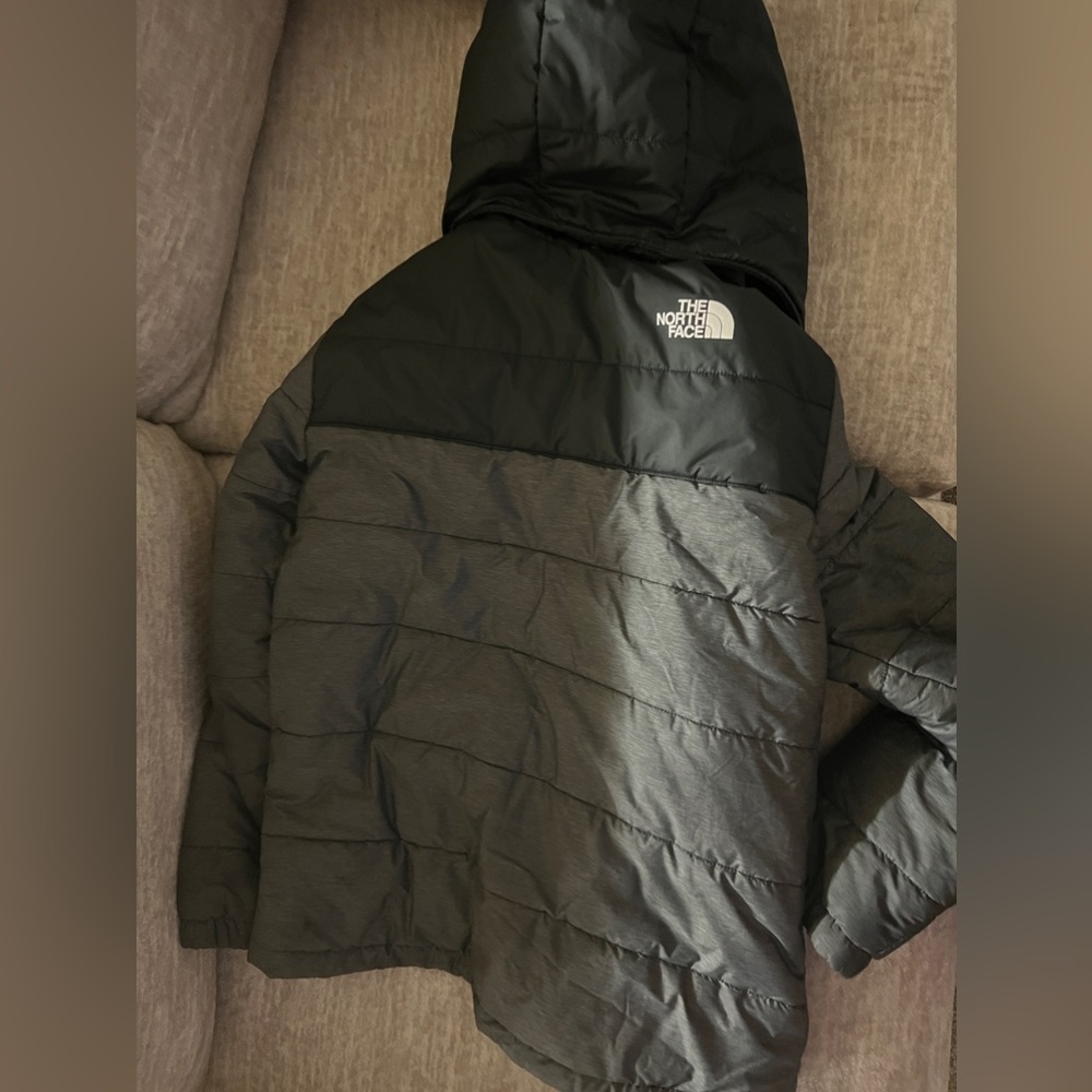 The North Face Big Boys' Reversible Chimbo Full-Zip Hooded Jacket-Grey